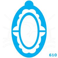 Stencil Jóia Oval - 10 x 15cm 610