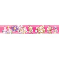 Barra Adesiva para Decoupage BDA II - 41,2 x 2cm Bdaii018 - urso rosa