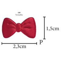 Aplicação Laço P Cetim - 5 Unid. 109 - vermelho