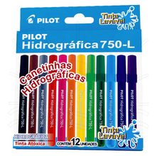 Caneta Hidrográfica Pilot 750-L - 12 cores