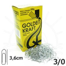 Clips nº 3/0 Golden Kraft - 467 unid.