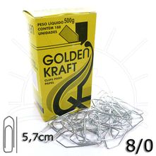 Clips nº 8/0 Golden Kraft - 170 unid.