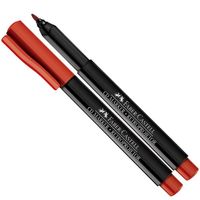 Marcador de CD/Retroprojetor Ponta Média Faber-Castell Vermelho