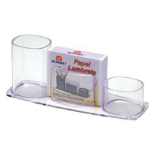 Porta Lápis, Clips e Lembrete Millennium Acrimet Cristal