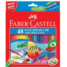 Lápis de Cor Aquarelável Faber-Castell - 48 Cores