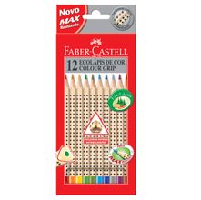 Lápis de Cor Grip Wood Faber-Castell - 12 Cores