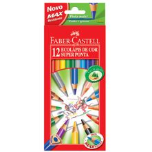 Lápis de Cor Super Ponta Faber-Castell - 12 Cores