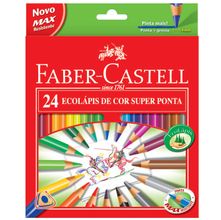 Lápis de Cor Super Ponta Faber-Castell - 24 Cores