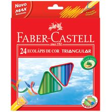 Lápis de Cor Triangular Faber-Castell - 24 Cores