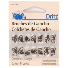 Colchete de Gancho N°1 Preto - Dritz