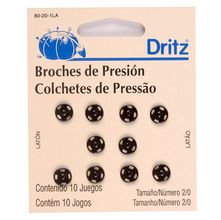 Colchete de Pressão Dritz nº 2/0 Preto