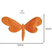 Aplicação Libélula Cetim - 5 Unid. 125 - laranja