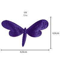 Aplicação Libélula Cetim - 5 Unid. 131 - uva