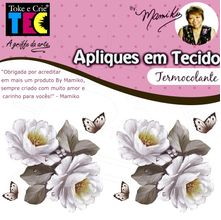 Aplique em Tecido By Mamiko - Rosas Brancas