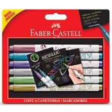Canetinha Faber-Castell Metallic - 6 Cores