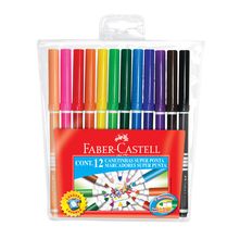 Canetinha Super Ponta Faber-Castell - 12 Cores
