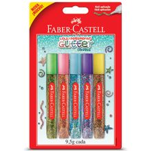 Cola Colorida com Glitter Faber-Castell - 5 Cores