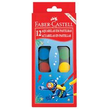 Aquarela em Pastilhas Faber-Castell - 12 cores