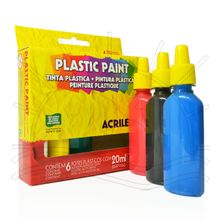 Tinta Plástica Acrilex 20ml - 6 cores