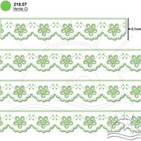 Bordado Marilda Mod. 01 Mini Lasynha 10 Metros - Multicolor 07 - verde claro