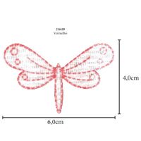 Aplicação Libélula Multicolor - 5 Unid. 216.09 - vermelho