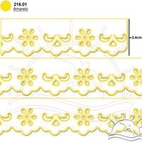 Bordado Marilda Mod. 03 Lasy 10 Metros - Multicolor 01 - amarelo