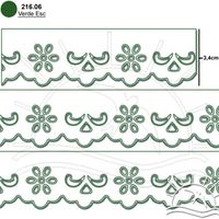Bordado Marilda Mod. 03 Lasy 10 Metros - Multicolor 06 - verde escuro