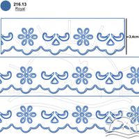 Bordado Marilda Mod. 03 Lasy 10 Metros - Multicolor 13 - royal