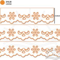 Bordado Marilda Mod. 03 Lasy 10 Metros - Multicolor 25 - laranja