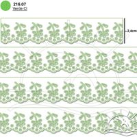Bordado Inglês Mini Lasy Thalu Multicolor Marilda Mod. 04 - 10 Metros 07 - verde claro