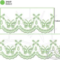 Bordado Marilda Mod. 14 Borboleta 10 Metros - Multicolor 07 - verde claro