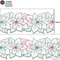 Bordado Marilda Mod. 49 Bico Papagaio - Cores 69 - verde/vermelho