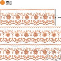 Bordado Marilda Mod. 53 Lasy Crochê 10 Metros - Multicolor 25 - laranja