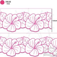 Bordado Marilda Mod. 56 Hibisco - Cores 22 - pink