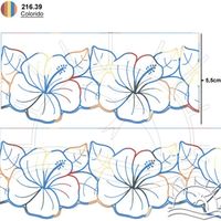 Bordado Marilda Mod. 56 Hibisco - Cores 39 - multicolor
