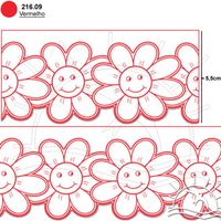 Bordado Marilda Mod. 58 Flowers - Cores 09 - vermelho