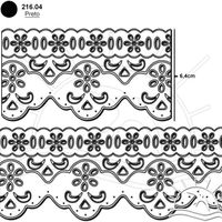 Passa Fita Marilda Mod. 07 com Bordado 10 Metros - Multicolor 04 - preto