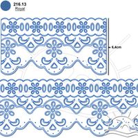 Passa Fita Marilda Mod. 07 com Bordado 10 Metros - Multicolor 13 - royal