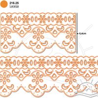 Passa Fita Marilda Mod. 07 com Bordado 10 Metros - Multicolor 25 - laranja