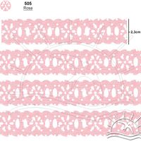 Passa Fita Marilda Mod. 02 Margarida 10 Metros - Estampado Bolinhas 505 - rosa