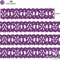 Passa Fita Marilda Mod. 02 Margarida 10 Metros - Estampado Bolinhas 508 - lilás