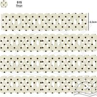 Passa Fita Marilda Mod. 02 Margarida 10 Metros - Estampado Bolinhas 515.11 - bege c/ marrom