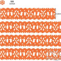 Passa Fita Marilda Mod. 02 Margarida 10 Metros - Estampado Bolinhas 525 - laranja