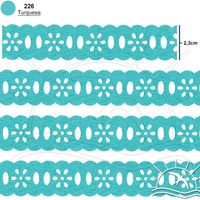Passa Fita Marilda Mod. 02 Margarida 10 Metros - Cores
 226 - turquesa