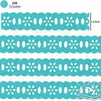 Passa Fita Marilda Mod. 02 Margarida 10 Metros - Cores
 226 - turquesa