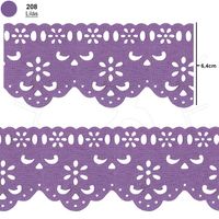 Passa Fita Marilda Mod. 07 com Bordado 10 Metros - Cores 208 - lilás