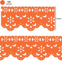 Passa Fita Marilda Mod. 07 com Bordado 10 Metros - Cores 225 - laranja