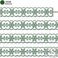 Passa Fita Marilda Mod. 02 Margarida 10 Metros - Multicolor
 06 - verde escuro