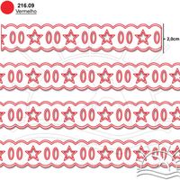 Passa Fita Marilda Mod. 13 com Estrela 10 Metros - Cores 09 - vermelho