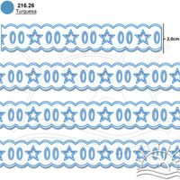 Passa Fita Marilda Mod. 13 com Estrela 10 Metros - Cores 26 - turquesa